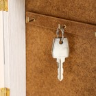 Ключница "Белоснежные цветы" молочный дуб 17х22 см - фото 22779747