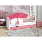 Бортик для кровати «Корона №1», с фотопечатью, 790×440 мм, цвет белый/розовый - Фото 3