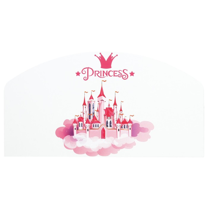 Бортик для кровати «Корона №4», с фотопечатью, 790×440 мм, цвет белый/розовый - Фото 1