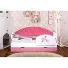 Бортик для кровати «Сердце №1», с фотопечатью, 790×440 мм, цвет белый/розовый - Фото 3