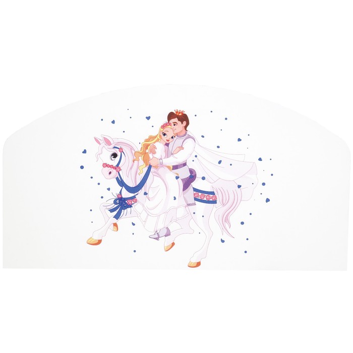 Бортик для кровати «Сердце №2», с фотопечатью, 790×440 мм, цвет белый/синий - Фото 1