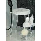 Сиденье Apollo для ванной, с держателем, полочкой, алюминий, пластик, d=36 см, цвет белый - Фото 5