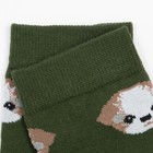 Носки детские, цвет зелёный/принт собачки, размер 16 - фото 51517954