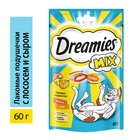 Лакомство Dreamies для кошек, лосось/сыр, 60 г - Фото 1