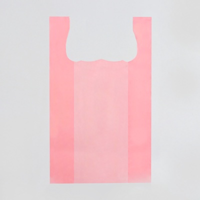 Пакет майка, полиэтиленовый, розовый 24×42 см, 8 мкм