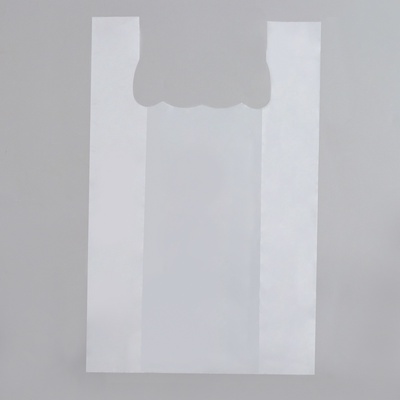 Пакет майка, полиэтиленовый, белый 35×55 см, 18 мкм