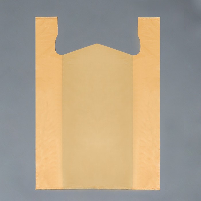 Пакет майка, полиэтиленовый, желто-оранжевый 42 х 60 см, 20 мкм - Фото 1