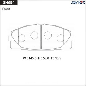 Дисковые тормозные колодки ADVICS SN694 7659204