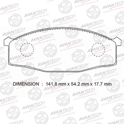 Колодки тормозные дисковые Avantech (противоскрипная пластина в компл.) AV727