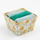 Набор декоративных махровых салфеток Этель "Подсолнухи" 30х30 см-3шт, хлопок, 340 г/м2 - фото 41175265