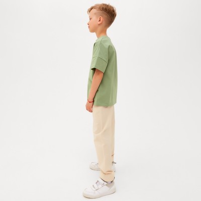 Брюки для мальчика MINAKU: Cotton collection, цвет молочный, рост 98 см