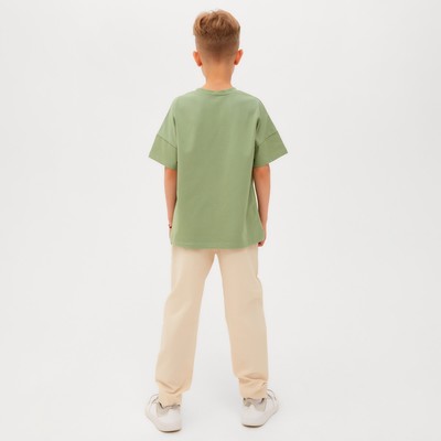 Брюки для мальчика MINAKU: Cotton collection, цвет молочный, рост 104 см