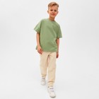 Брюки для мальчика MINAKU: Cotton collection, цвет молочный, рост 122 см - Фото 5