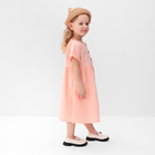 Платье для девочки MINAKU: Cotton Collection цвет светло-розовый, рост 134 7763174 - фото 14043607