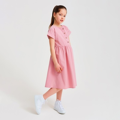 Платье для девочки MINAKU: Cotton Collection, сиреневое, рост 98 см