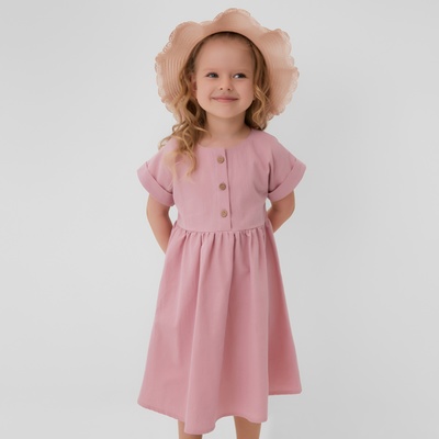Платье для девочки MINAKU: Cotton Collection, сиреневое, рост 98 см