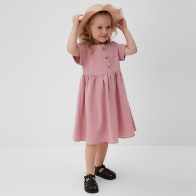 Платье для девочки MINAKU: Cotton Collection, сиреневое, рост 98 см