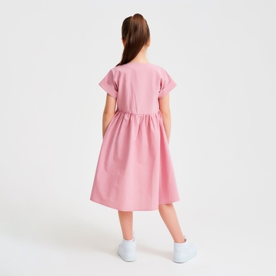 Платье для девочки MINAKU: Cotton Collection, сиреневое, рост 98 см