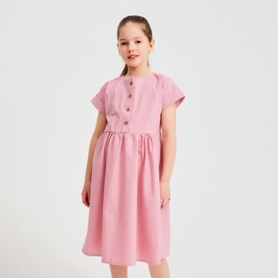 Платье для девочки MINAKU: Cotton Collection, сиреневое, рост 98 см