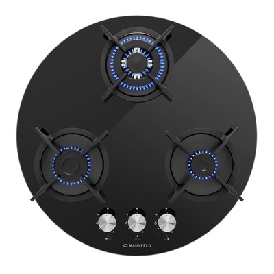 Варочная поверхность MAUNFELD EGHG.43.23CB/G, газовая, 3 конфорки, чёрная