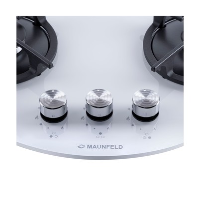 Варочная поверхность MAUNFELD EGHG.43.23CW/G, газовая, 3 конфорки, белая