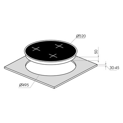 Варочная поверхность MAUNFELD EGHG.43.23CW/G, газовая, 3 конфорки, белая