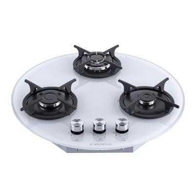 Варочная поверхность MAUNFELD EGHG.43.23CW/G, газовая, 3 конфорки, белая