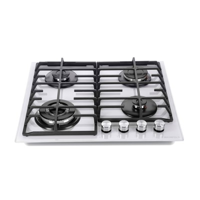 Варочная поверхность MAUNFELD EGHG.64.63CW/G, газовая, 4 конфорки, серебристая