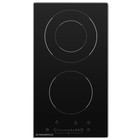 Варочная поверхность MAUNFELD EVSE292FDBK, электрическая, 2 конфорки, сенсор, чёрная - Фото 2