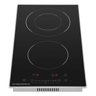 Варочная поверхность MAUNFELD EVSE292FDBK, электрическая, 2 конфорки, сенсор, чёрная - Фото 4