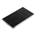 Варочная поверхность MAUNFELD EVSE292FDBK, электрическая, 2 конфорки, сенсор, чёрная - Фото 5