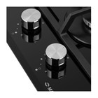 Варочная поверхность MAUNFELD EGHG.32.6CB/G, газовая, 2 конфорки, чёрная 7884389