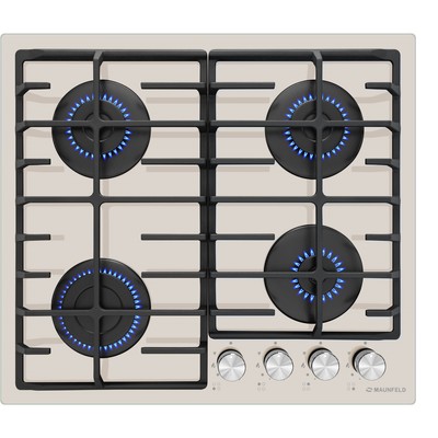 Варочная поверхность MAUNFELD EGHG.64.6CBG/G, газовая, 4 конфорки, бежевая