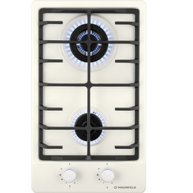 {{photo.Alt || photo.Description || 'Варочная поверхность MAUNFELD EGHE.32.63CBG/G, газовая, 2 конфорки, бежевая'}}