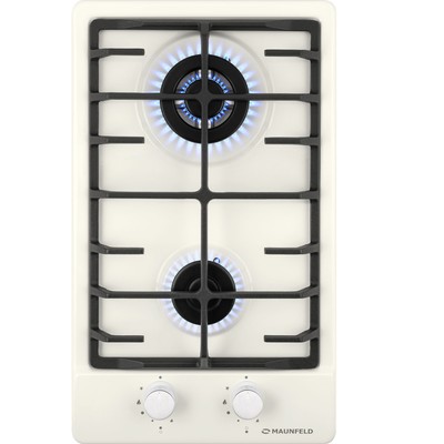 Варочная поверхность MAUNFELD EGHE.32.63CBG/G, газовая, 2 конфорки, бежевая