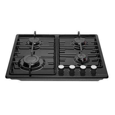 Варочная поверхность MAUNFELD EGHE.64.3STS-EB/G, газовая, 4 конфорки, чёрная