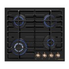 Варочная поверхность MAUNFELD EGHG.64.63CB.R/G, газовая, 4 конфорки, чёрная 7884414