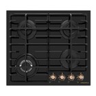 Варочная поверхность MAUNFELD EGHG.64.63CB.R/G, газовая, 4 конфорки, чёрная 7884414