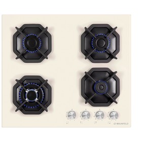 {{photo.Alt || photo.Description || 'Варочная поверхность MAUNFELD EGHG.64.23CBG/G, газовая, 4 конфорки, бежевая'}}