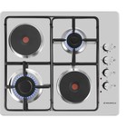 Варочная поверхность MAUNFELD EEHS.64.5ES/KG, комбинированная, 4 конфорки, серебристая - Фото 1