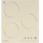 Варочная поверхность MAUNFELD EVI.453-BG, индукционная, 3 конфорки, бежевая - Фото 1