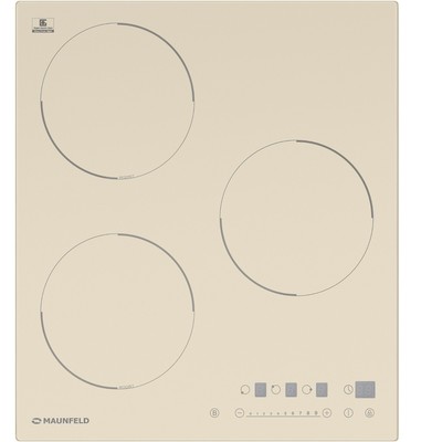Варочная поверхность MAUNFELD EVI.453-BG, индукционная, 3 конфорки, бежевая