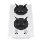 Варочная поверхность HOMSair HGG321WH, газовая, 2 конфорки, белая - Фото 2
