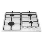 Варочная поверхность HOMSair HGE643WH, газовая, 4 конфорки, белая - Фото 8