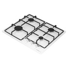 Варочная поверхность HOMSair HGE643WH, газовая, 4 конфорки, белая - Фото 2