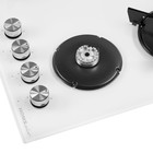 Варочная поверхность HOMSair HGG641EWH, газовая, 4 конфорки, белая - Фото 13