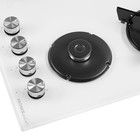 Варочная поверхность HOMSair HGG641EWH, газовая, 4 конфорки, белая - Фото 14