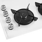 Варочная поверхность HOMSair HGG641EWH, газовая, 4 конфорки, белая - Фото 15