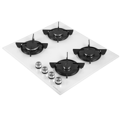 Варочная поверхность HOMSair HGG641EWH, газовая, 4 конфорки, белая