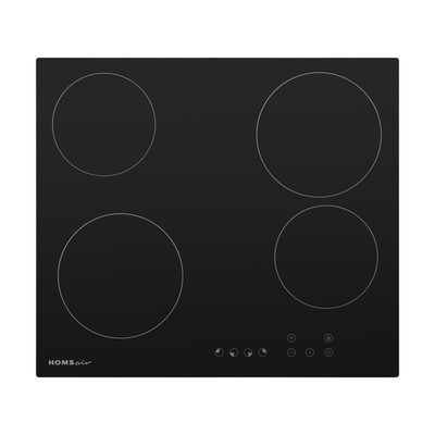 Варочная поверхность HOMSair HV64BK, электрическая, 4 конфорки, чёрная